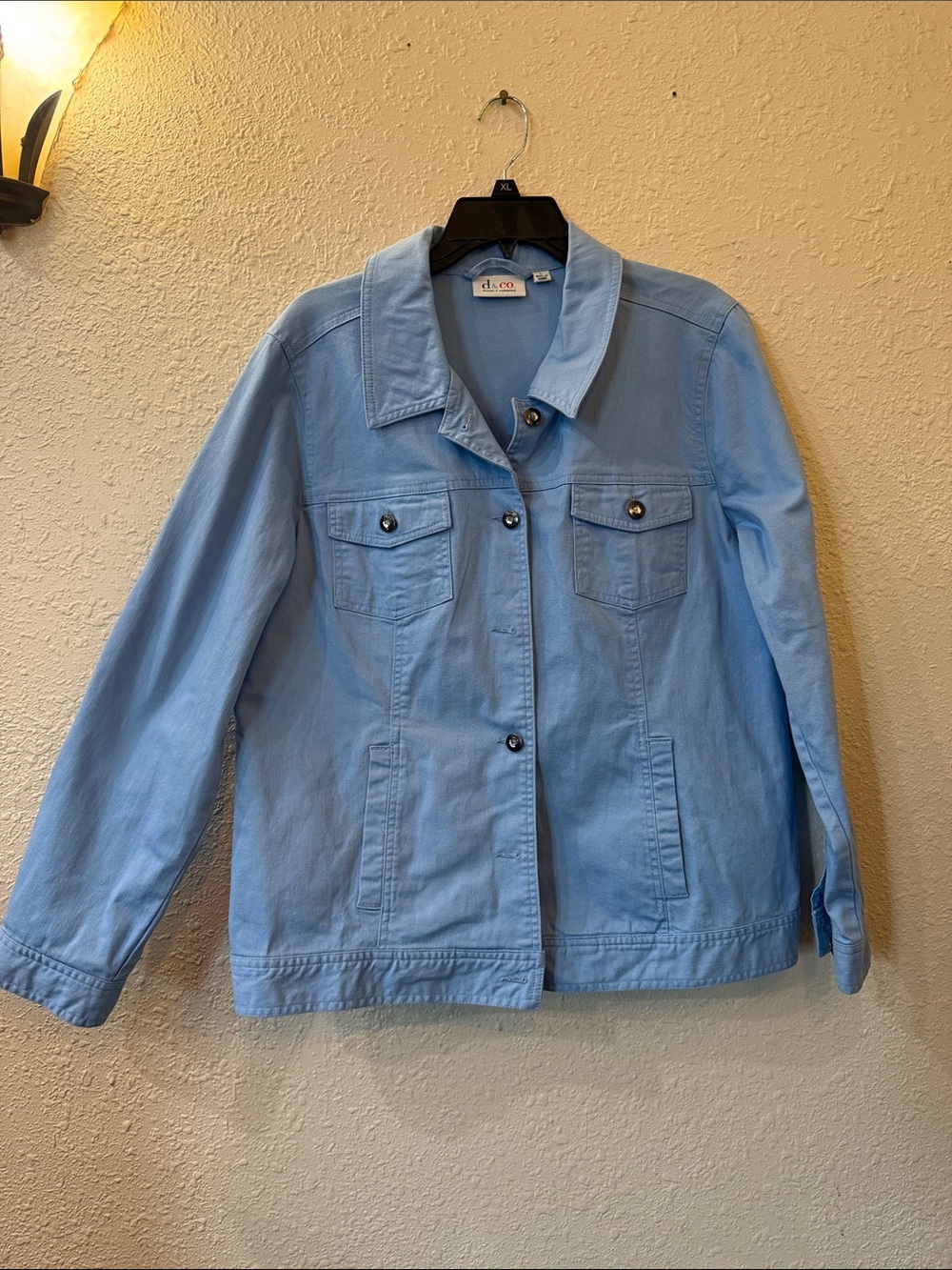 Denim and companies Light Blue Cotton Utility Jacket